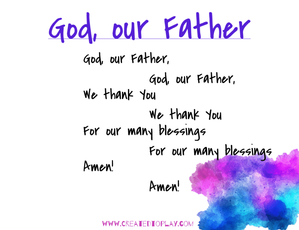 God Our Father Children's Blessing