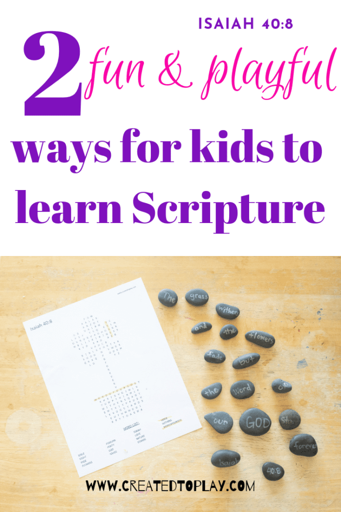 learn Bible verses through play