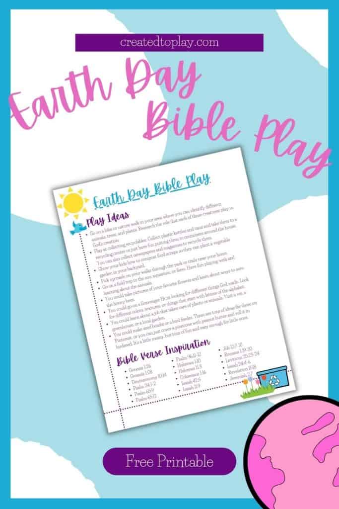 Earth Day Bible Play Ideas Printable