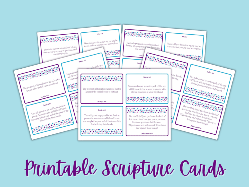 Scripture Cards Printable - Created to Play